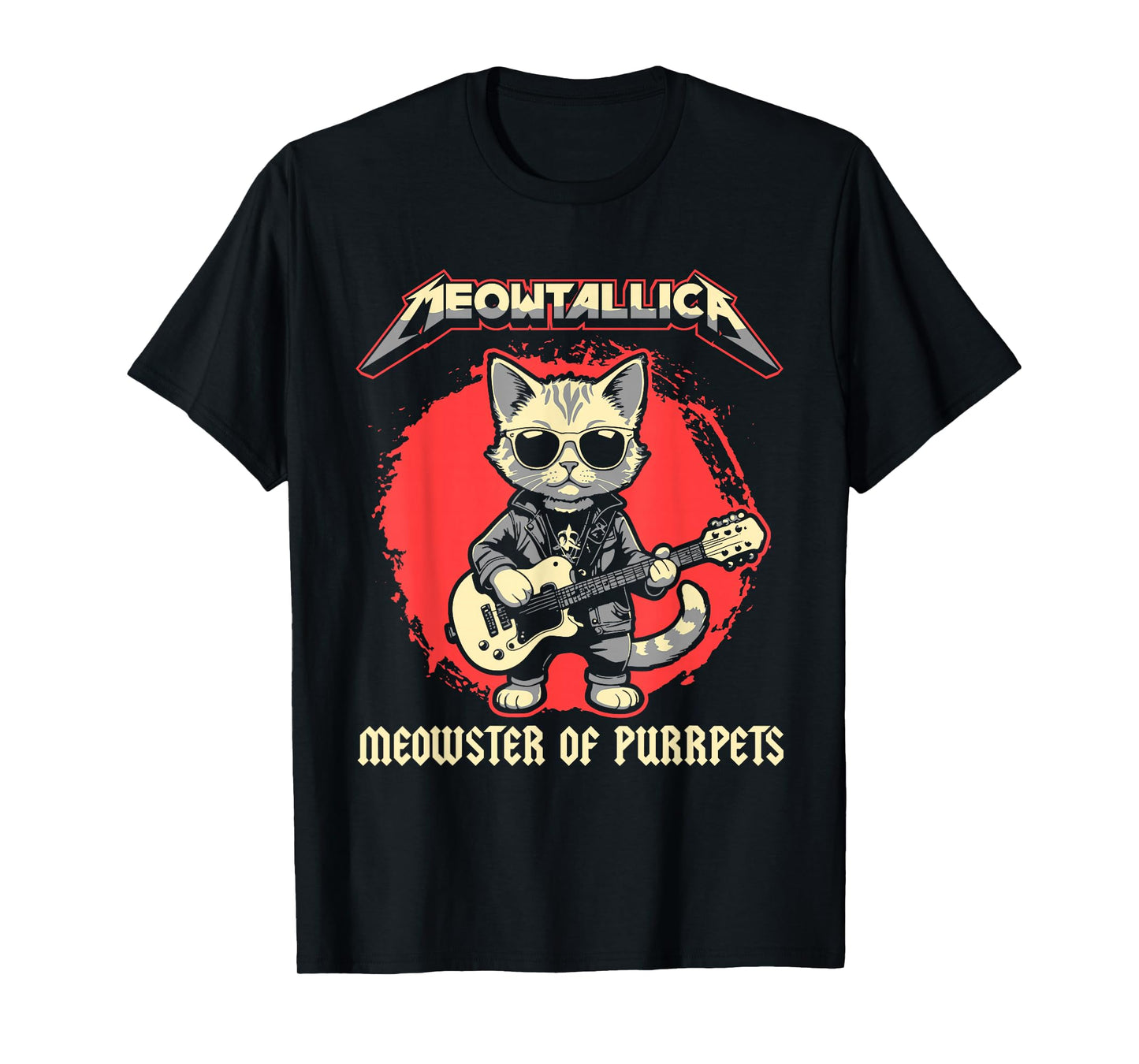 Meowtallica Meowster Of Purrpets - Funny Cat T-Shirt