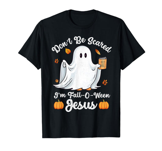 Cute Ghost Christian Halloween Fall-O-Ween Jesus Pumpkin T-Shirt