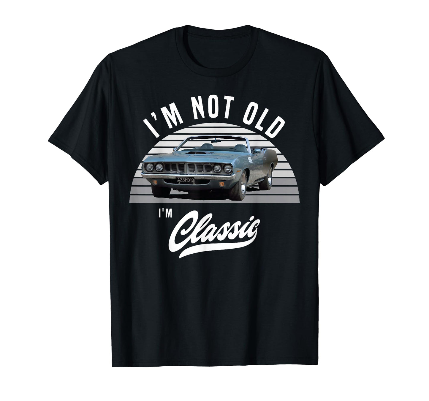 1971 Cuda Plymouth Barracuda Convertible Vintage Cars T-Shirt, Small