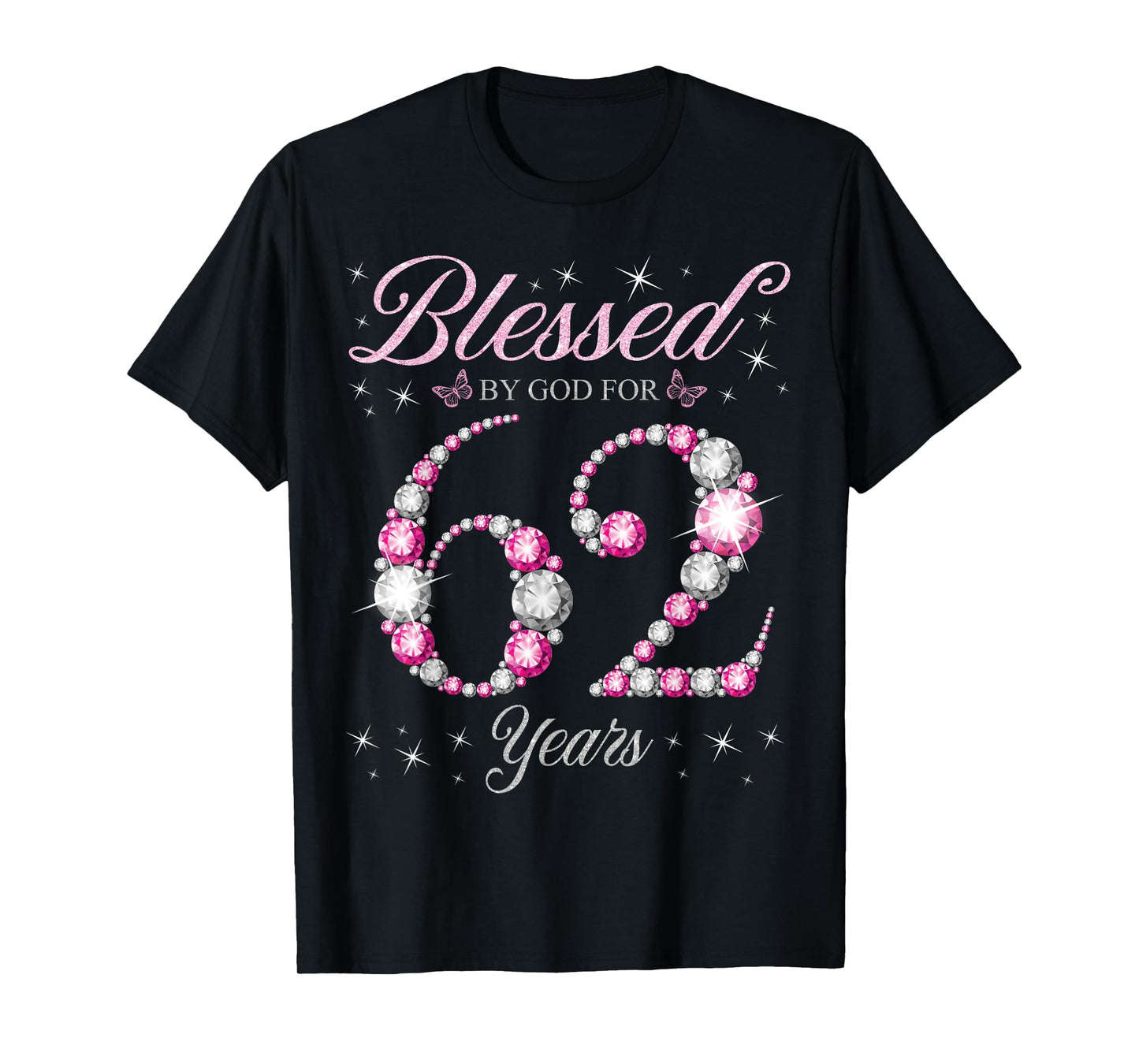 Blessed By God For 62 Years Old 62nd Birthday Party T-Shirt