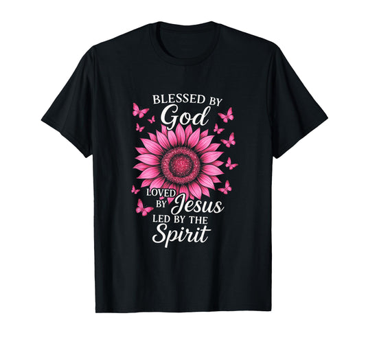 Blessed by God - Sunflower Christian Design T-Shirt