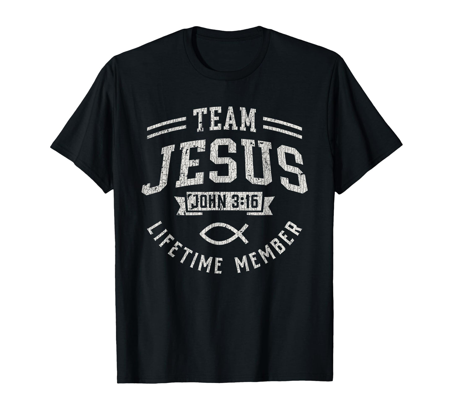 Vintage Team Jesus John 3_16 Lifetime Member God Christian T-Shirt
