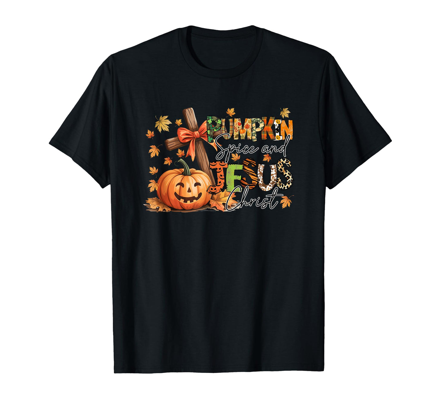 Pumpkin Spice and Jesus Christ Fall Vibes T-Shirt