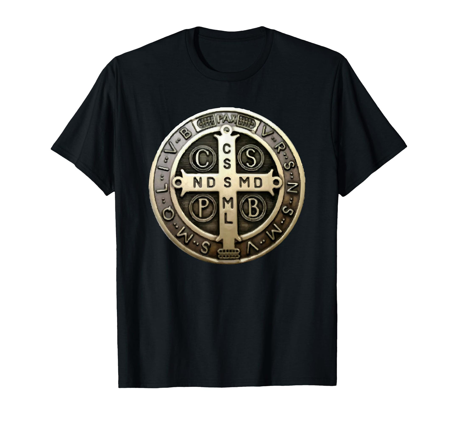 St. Benedict Medal Saint Benedict Cross Catholic Christian T-Shirt