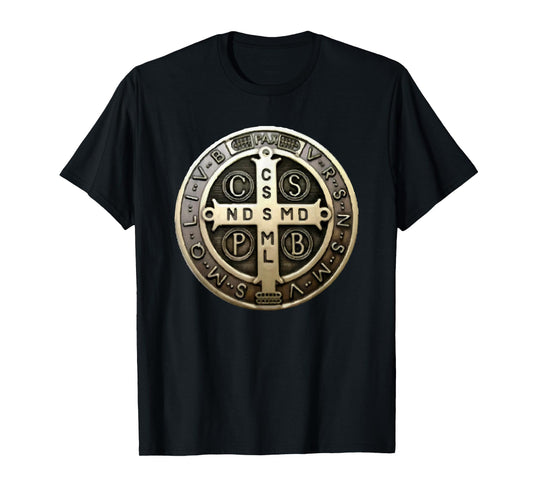 St. Benedict Medal Saint Benedict Cross Catholic Christian T-Shirt