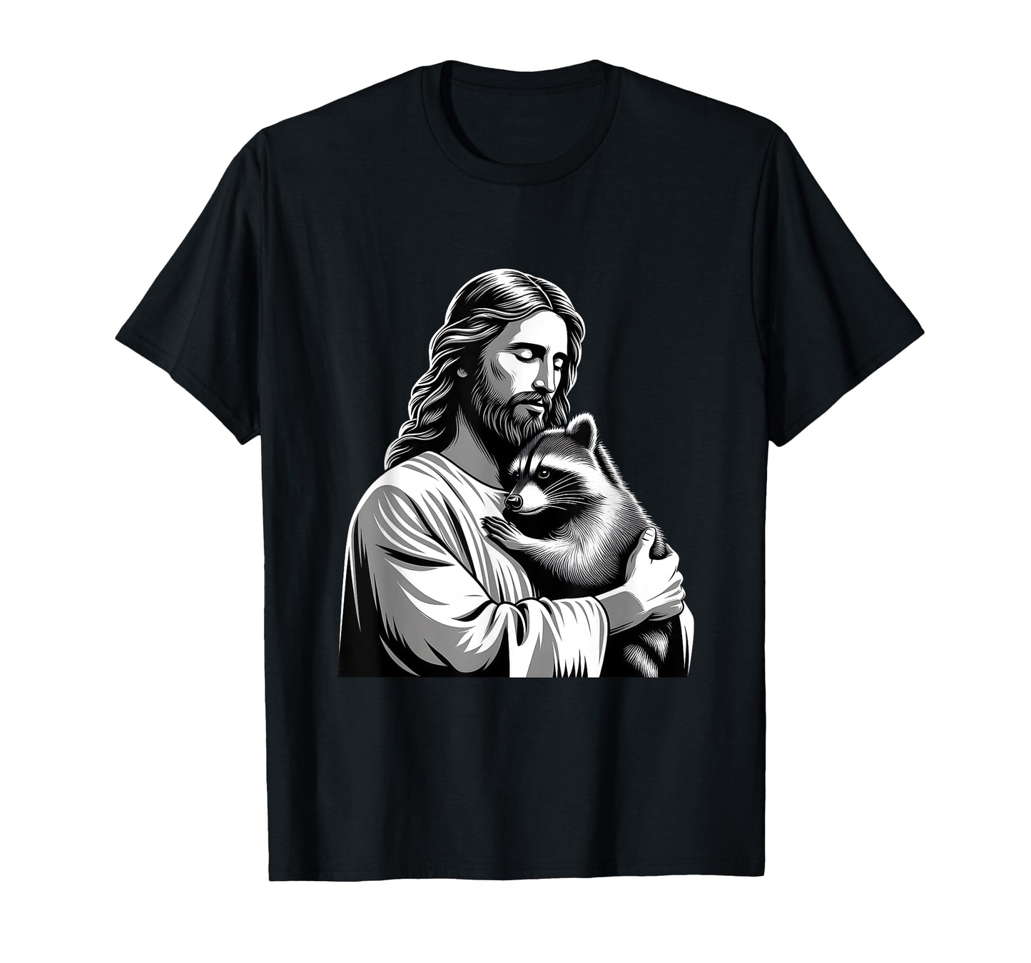 Raccoon Lover Christian Holding Trash God Faith Men Women T-Shirt