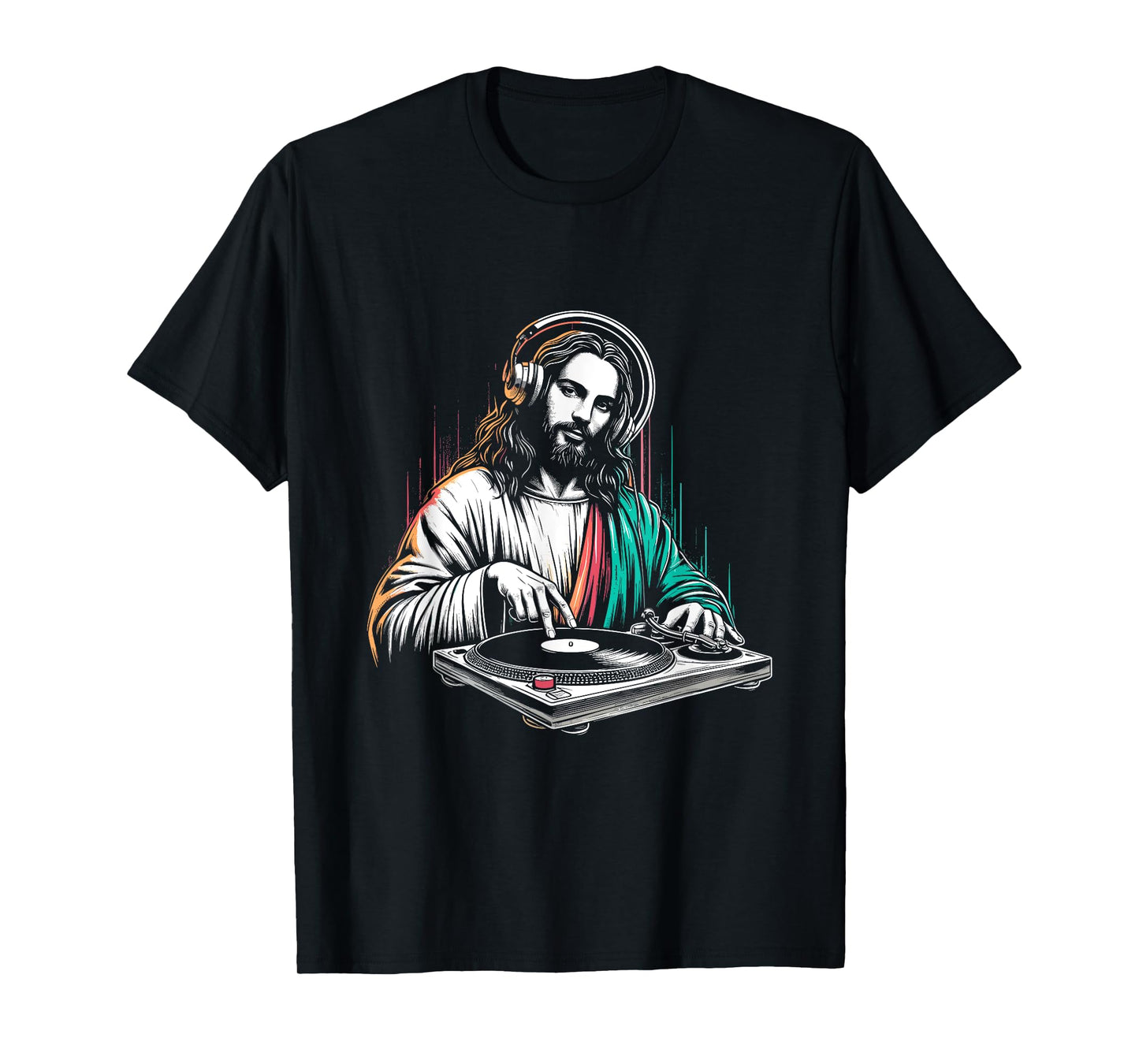 Jesus Christ DJ - Funny Vintage Holy Turntables Music Lover T-Shirt
