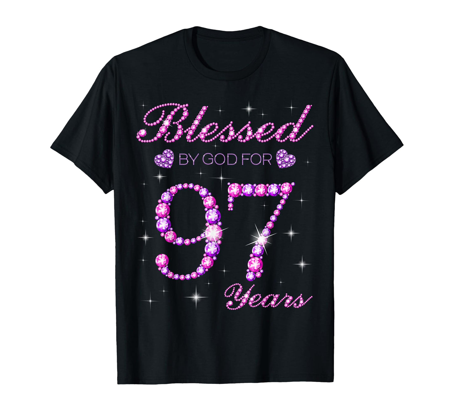 Blessed by God for 97 Years Old 97th Birthday Party T-Shirt