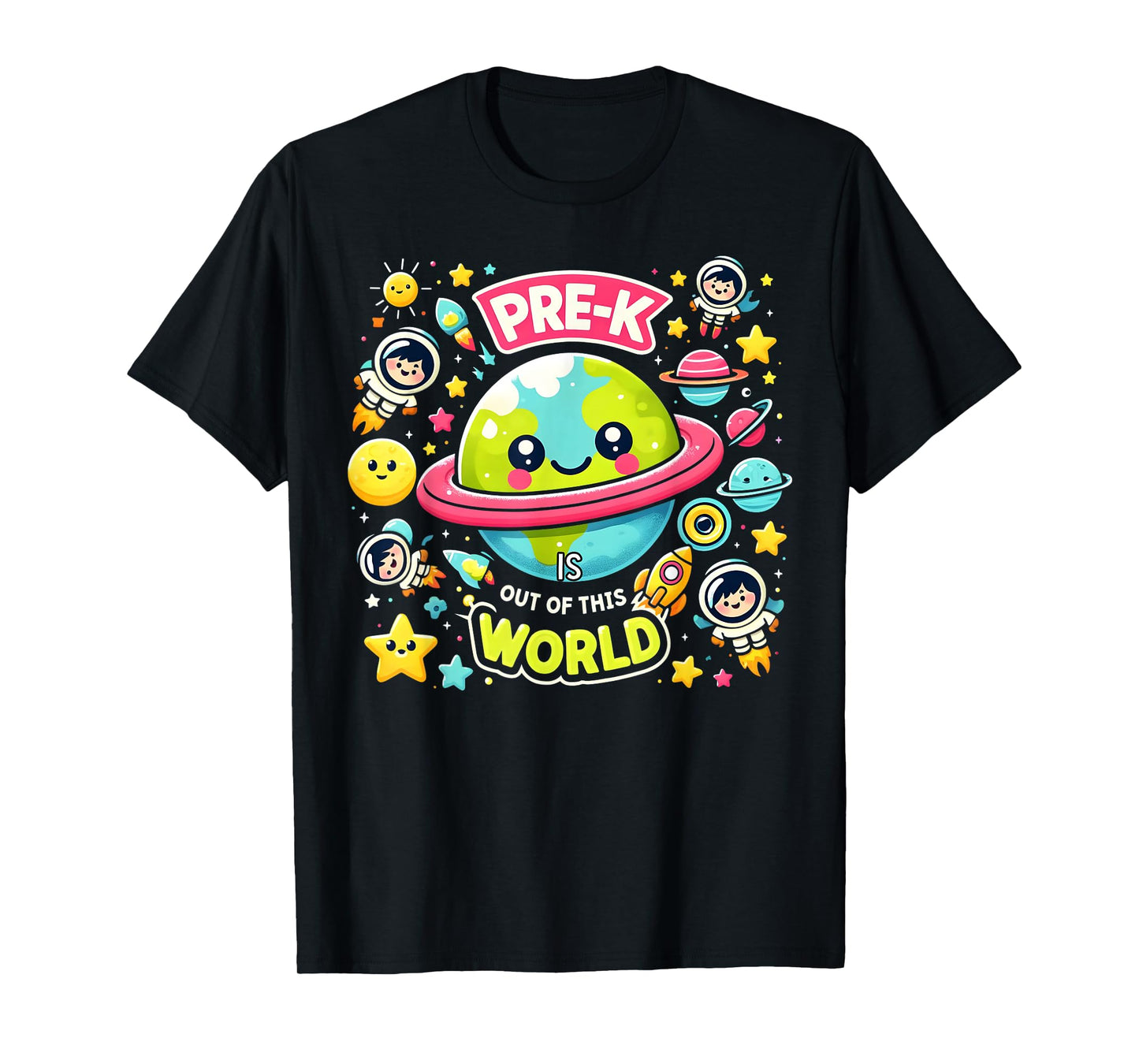 Pre-K Is out Of This World Space Planets Teacher T-Shirt