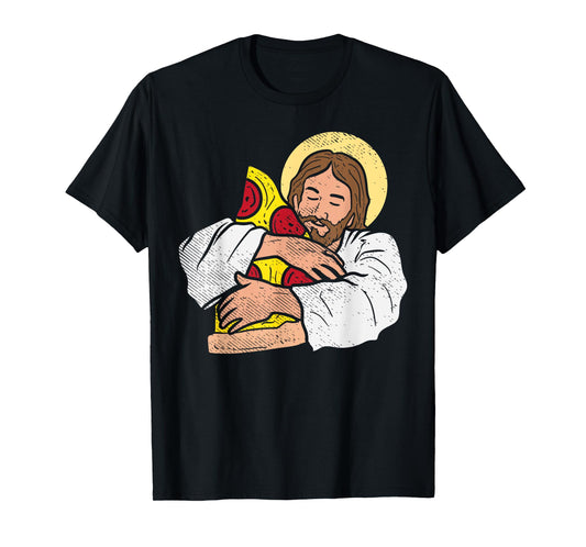 Food Lover Jesus Pizza Funny God Christ Snack Christian Gift T-Shirt