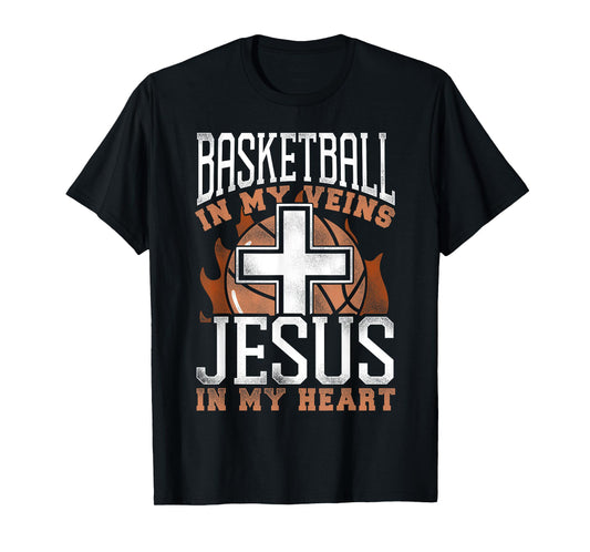 Basketball Bball Jesus Faith Christian Basketball In My T-Shirt