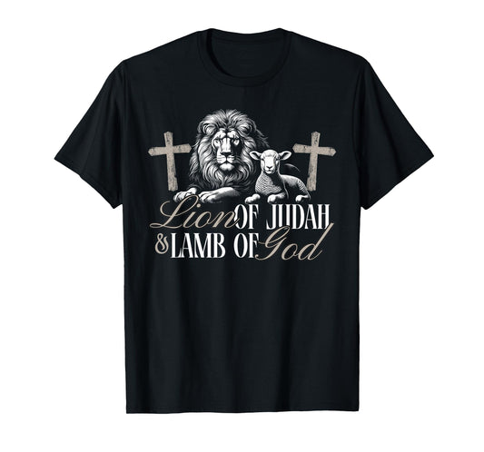 Lion of Judah and Lamb Of God - For Christians Followers T-Shirt