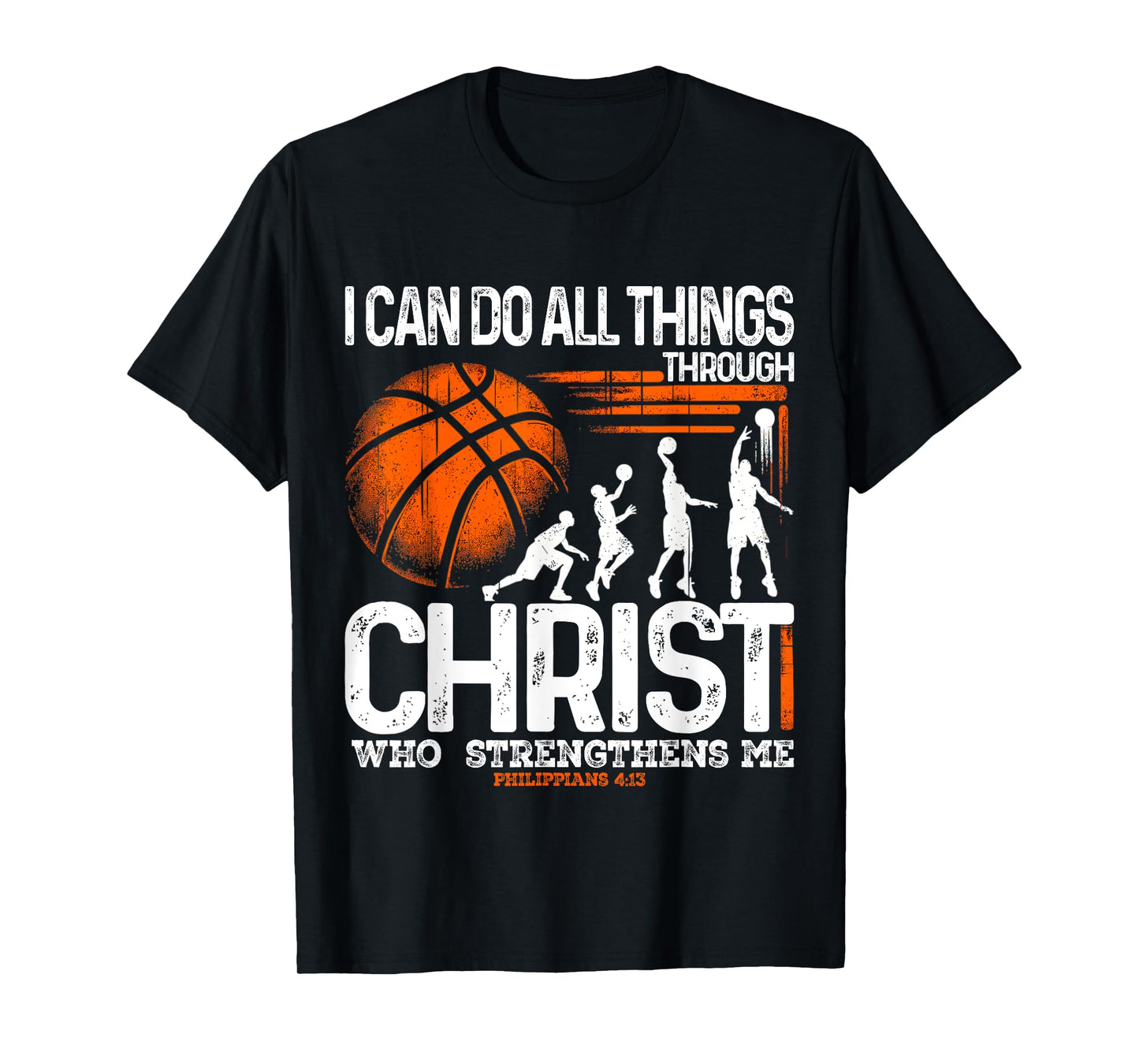 Basketball I can do all things through Christ T-Shirt