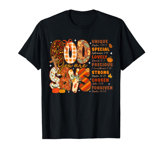 God Says You are Fall Vibes Autumn Religious Christian Women T-Shirt