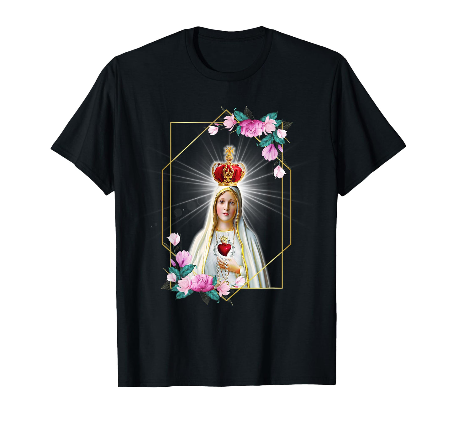 Our Lady of Fatima Immaculate Heart of Blessed Virgin Mary T-Shirt