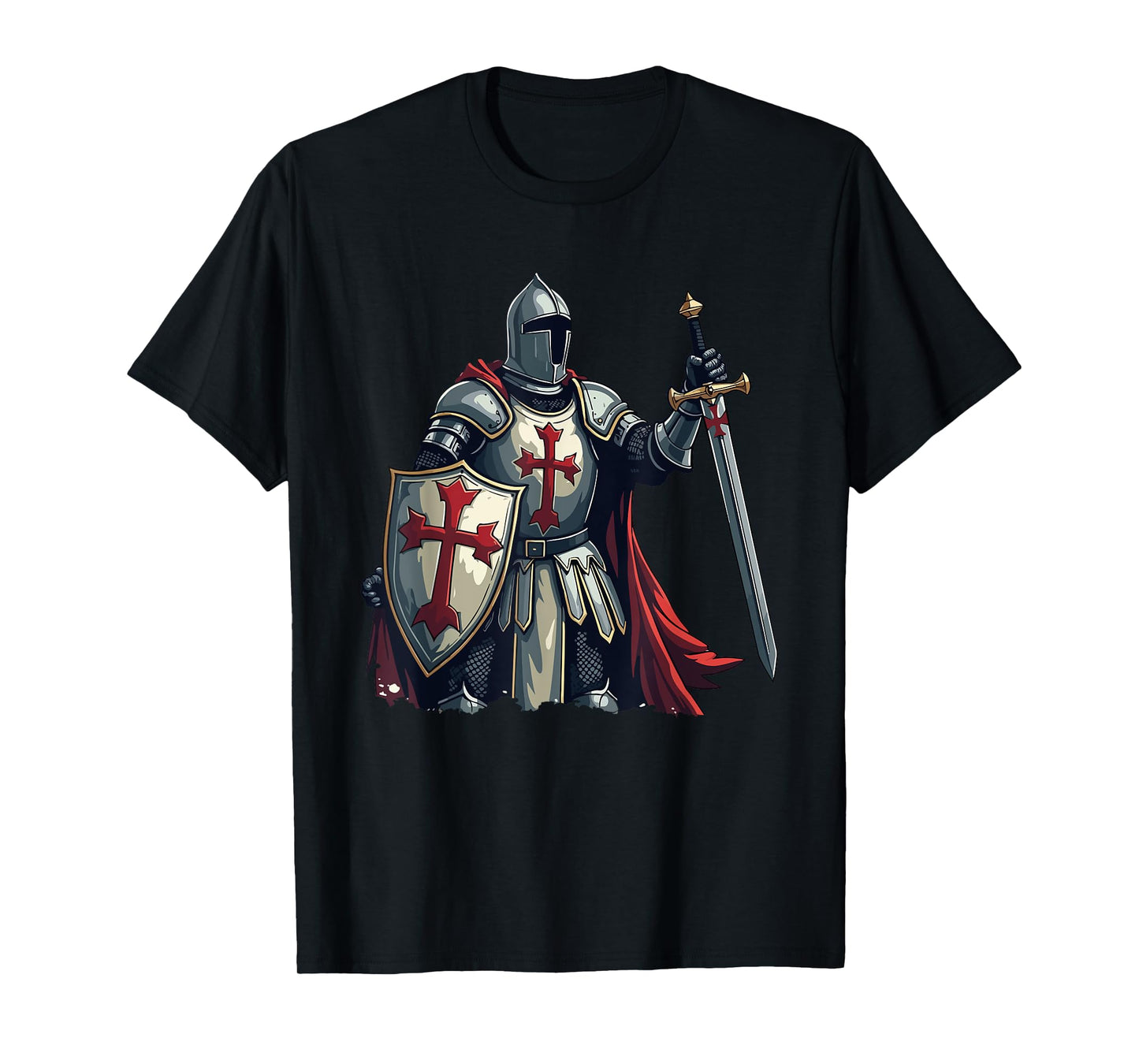 Templar Knight, Warrior & Crusader T-Shirt