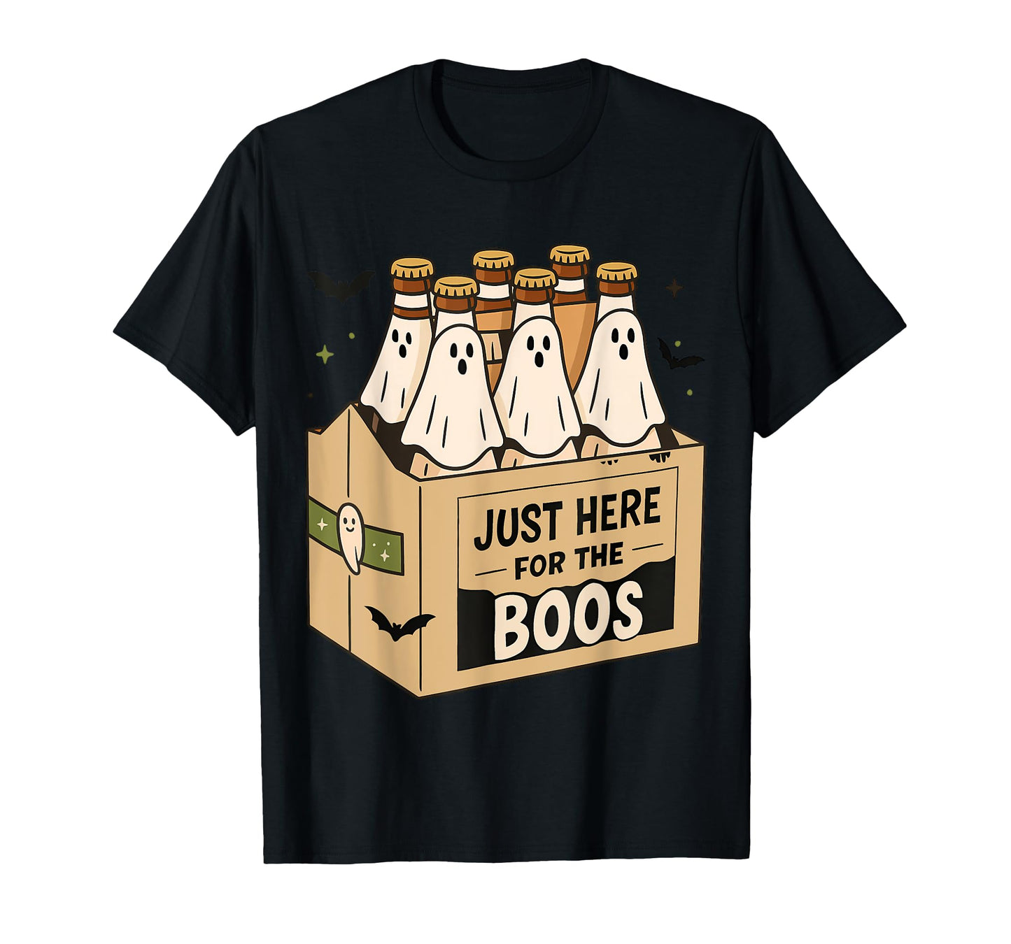 Halloween Ghost Drink I'm Just Here for The Boos Costume T-Shirt