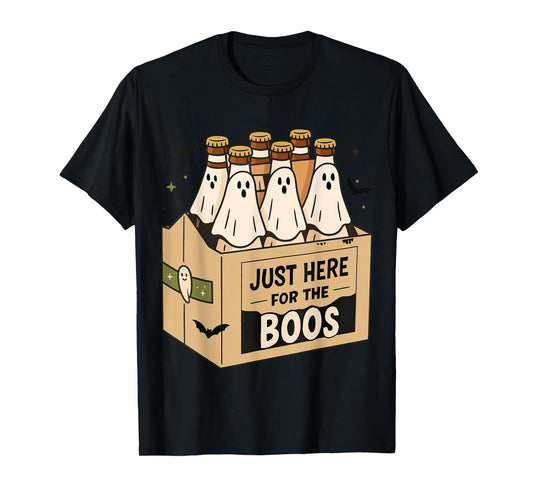 Halloween Ghost Drink I'm Just Here for The Boos Costume T-Shirt