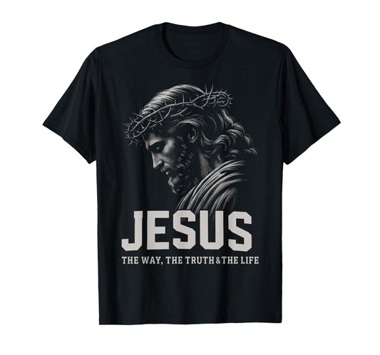 HUGvyn Jesus The Truth The Life Christian Faith Patriotic T-Shirt