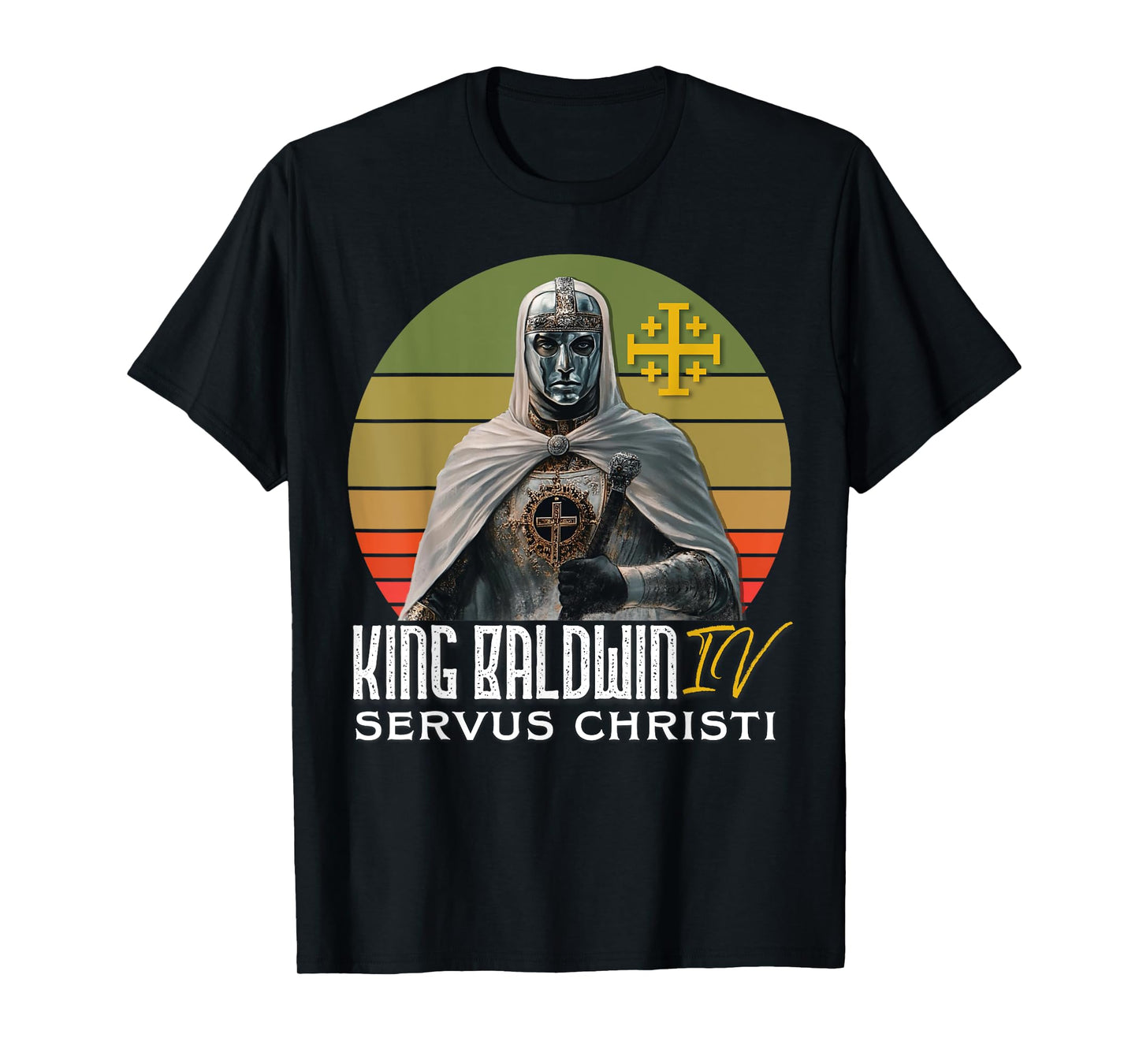 King Baldwin IV Jerusalem Cross Catholic T-Shirt