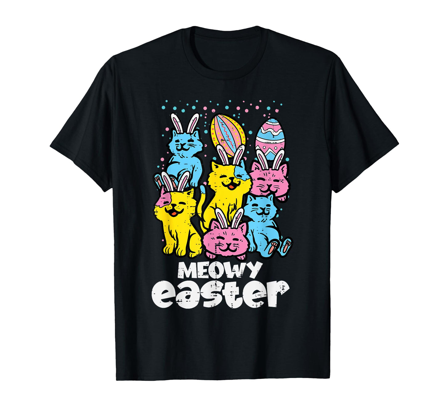 Meowy Easter Bunny Cats Spring Animal Pet Women Girls Kids T-Shirt