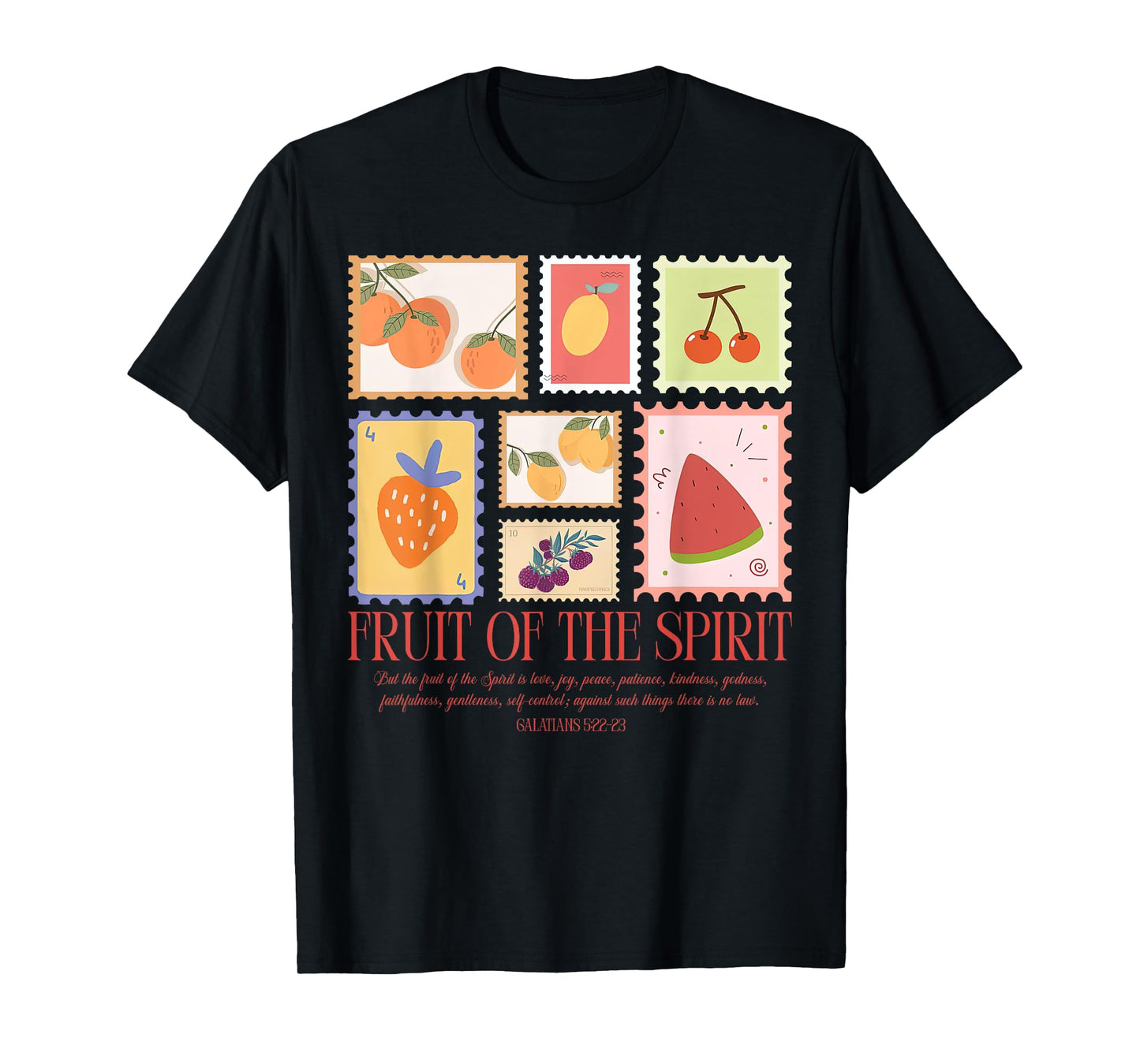 Summer Stamps Fruit Of The Spirit Christian Religious Faith T-Shirt