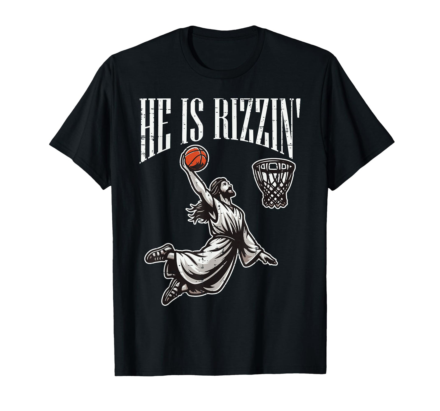 Easter Jesus He Is Rizzen Risen Christian Boys Kids Men Teen T-Shirt