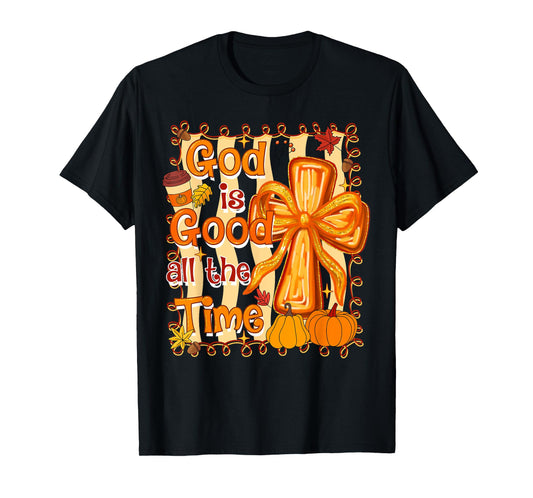 God is Good Fall Vibes Pumpkin Spice Autumn T-Shirt