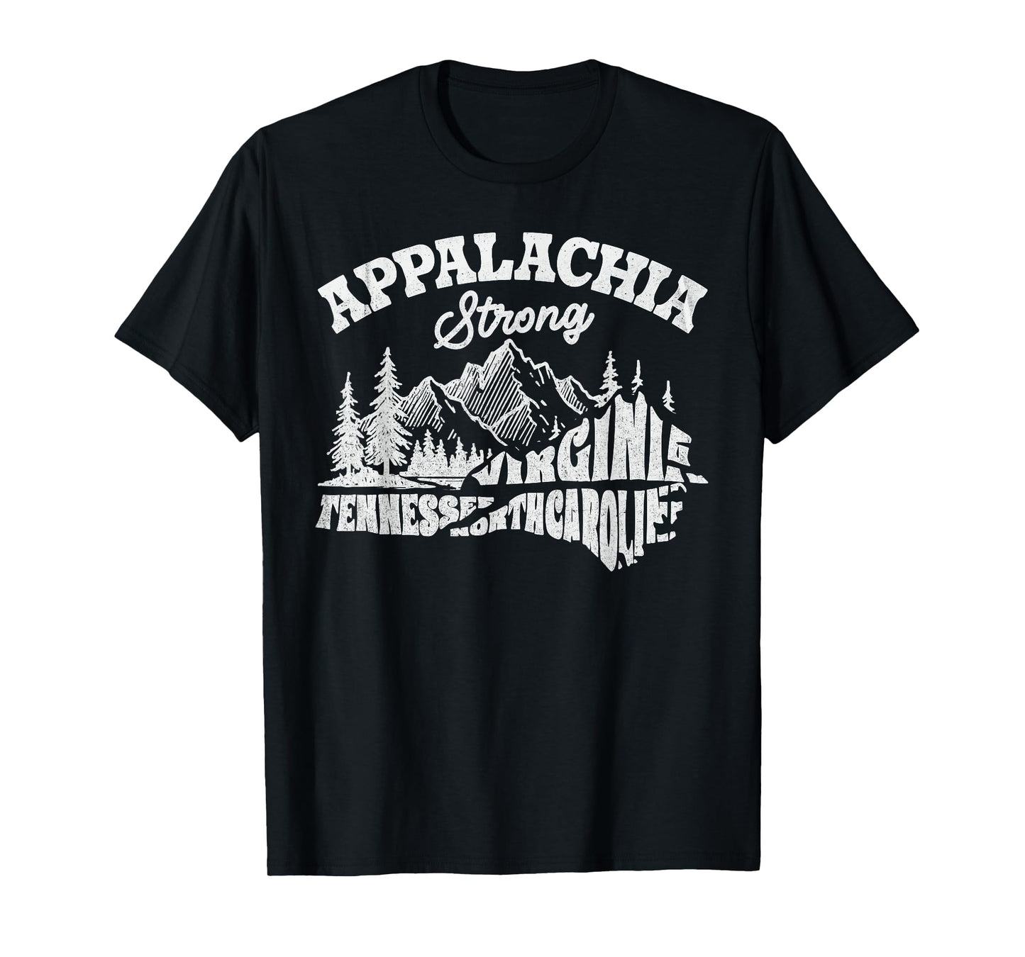 Appalachia Strong Mountain Outdoors Hiking NC Design T-Shirt