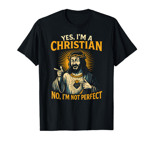 Christian Humor Not Perfect Cool Mens Religious Faith T-Shirt