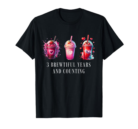 3 Year Work Anniversary Workiversary Frappe Funny 3rd Year T-Shirt