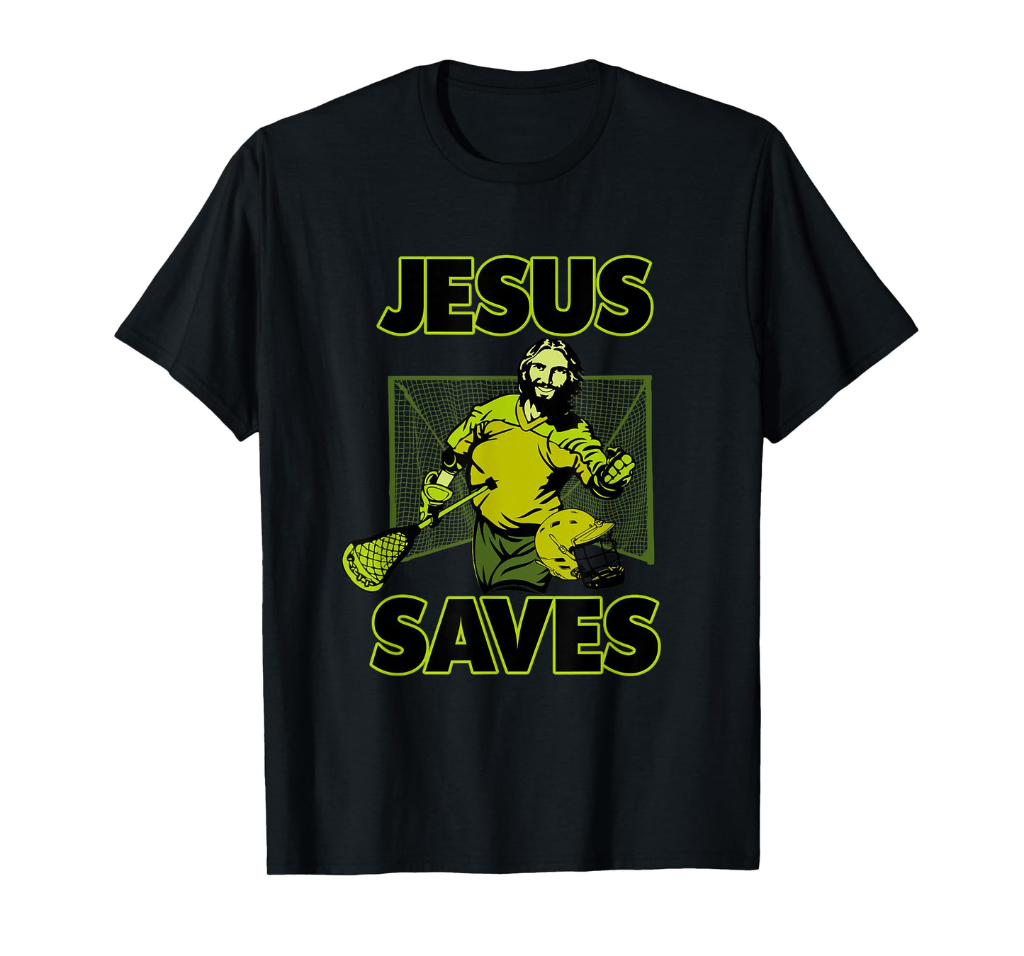 Jesus The Lacrosse Goalie Saves T Shirt For Christian Coach