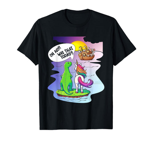 Noah Ark Christian Bibble Pun Last Unicorn Dinosaur Jesus T-Shirt