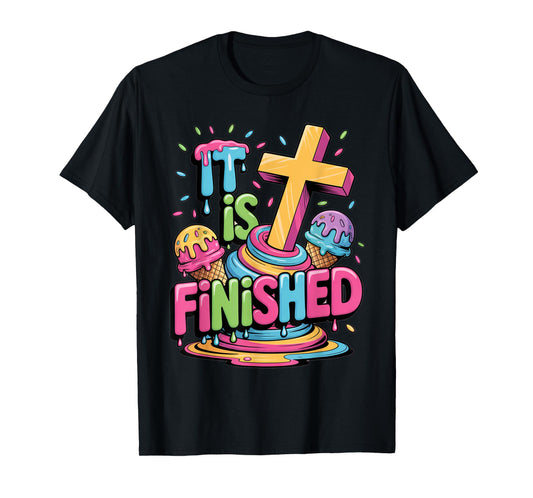 Christian Drip Kids It Is Finished Religious Faith Clothing T-Shirt
