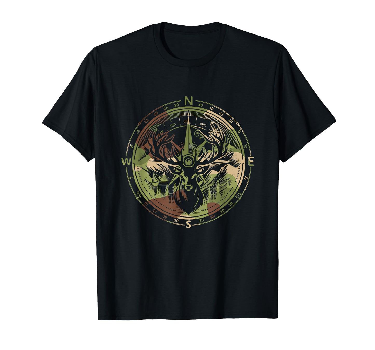Outdoor Antlers Elk Deer Hunting T-Shirt