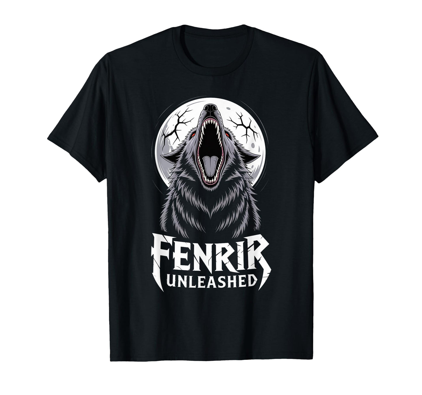 Howling Wolf Fenrir Wolf Norse Mythology Celtic T-Shirt