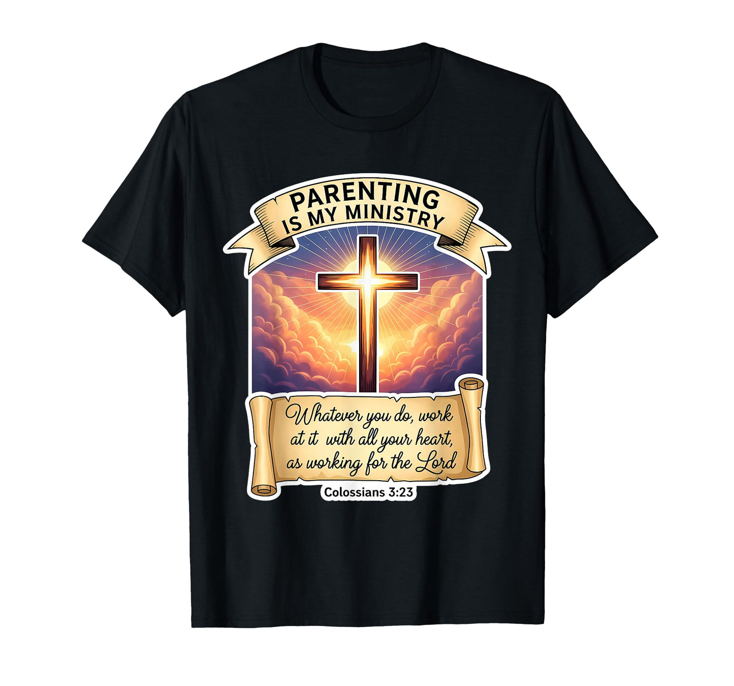 Christian Parenting is My Ministry Father's Day Dad Papa God T-Shirt