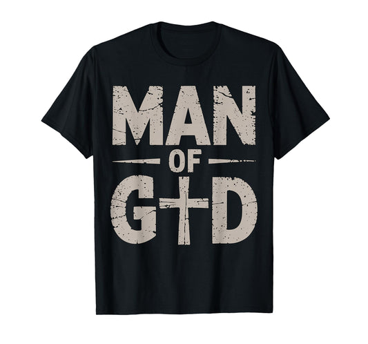Man of God with Cross Religious Faith Christian T-Shirt