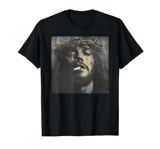 Cooler Jesus Christ Smokes, Resistance, Rebellious Jesus T-Shirt