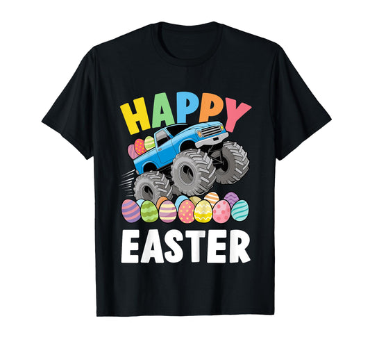 Kids Happy easter monster truck for boys and toddler T-Shirt
