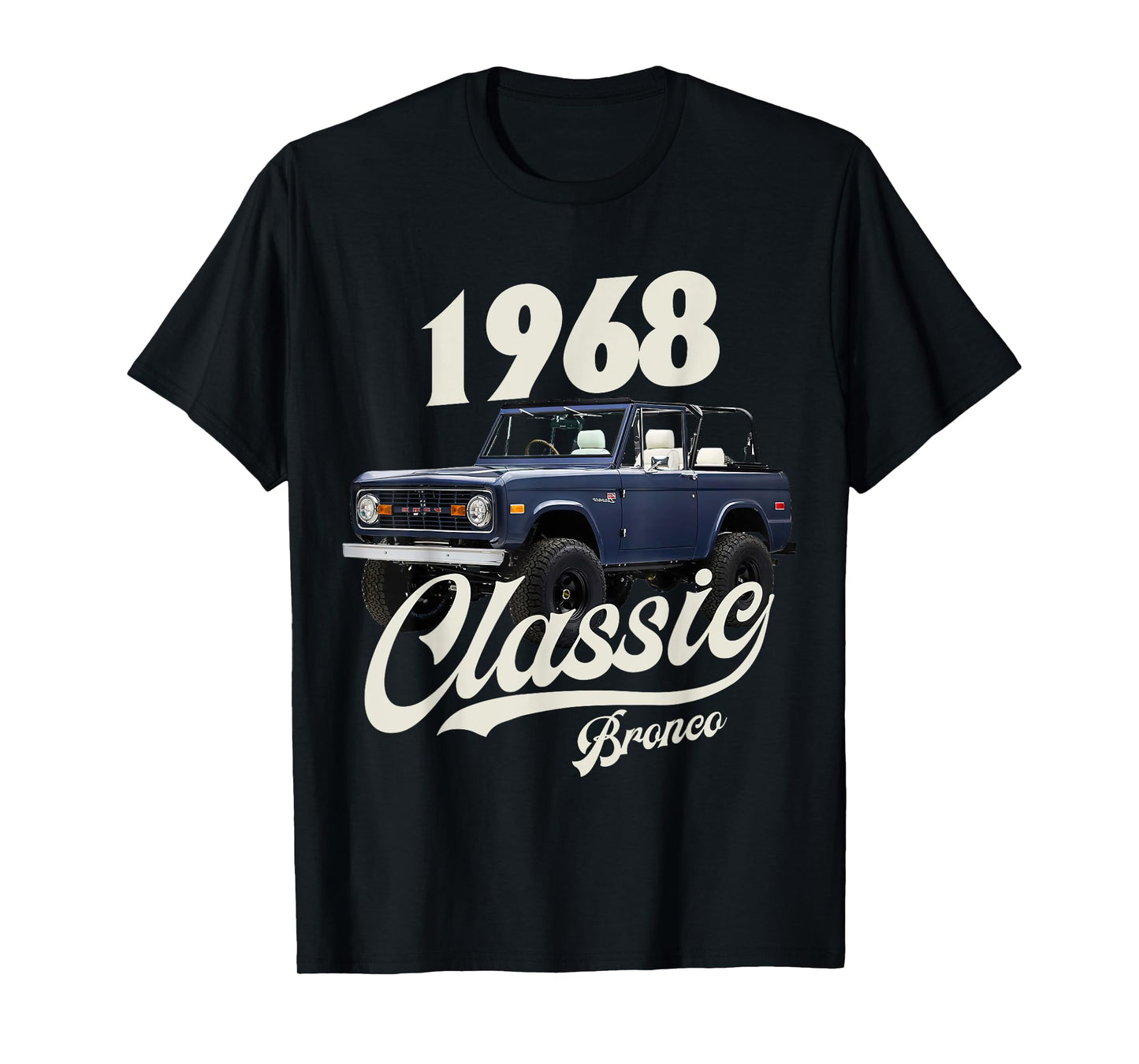 Classic bronco 1968 dark blue T-Shirt, Small, Black