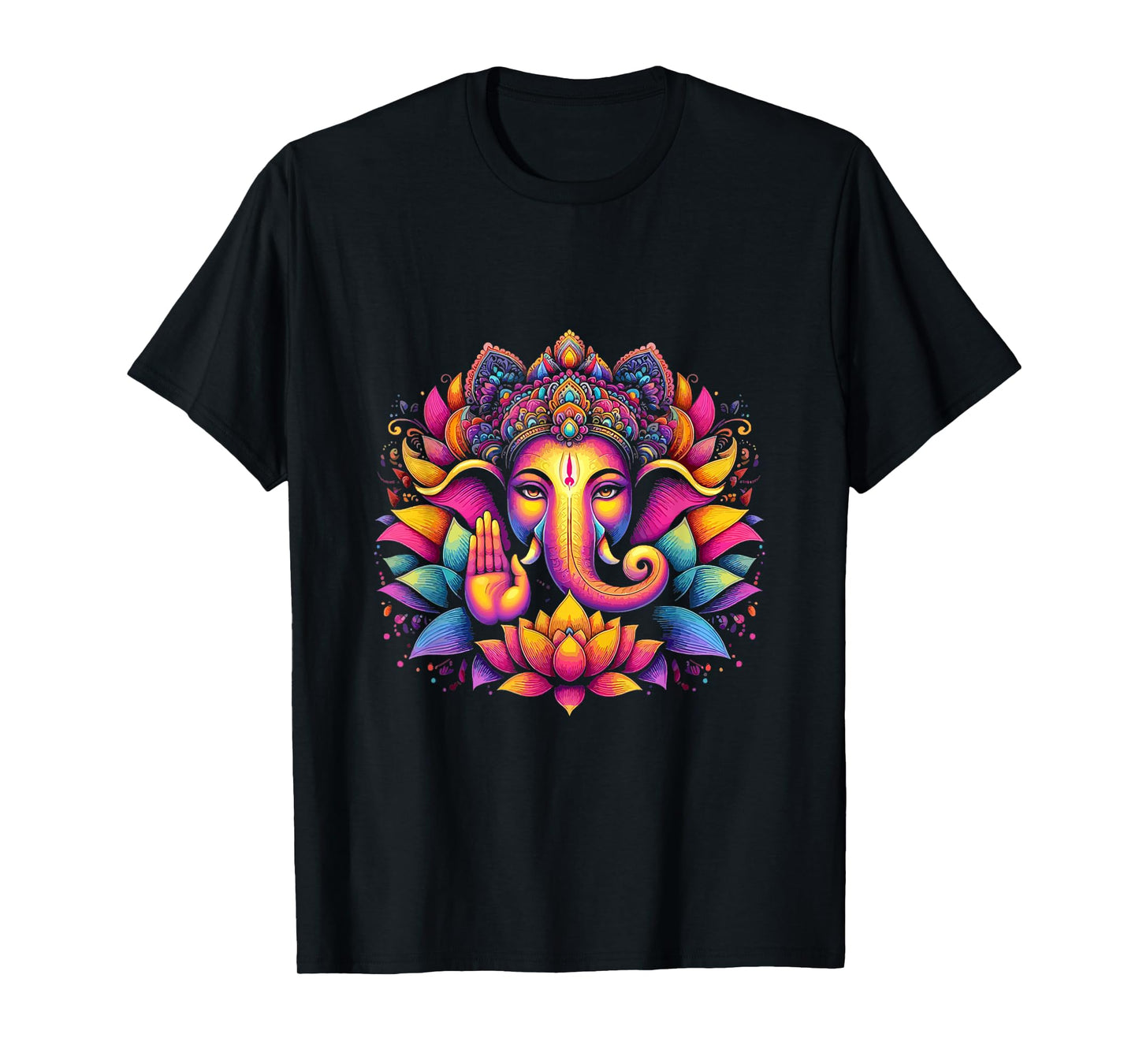 Ganesh Symbol Yoga Hindu Elephant God Ganesha Puja T-Shirt