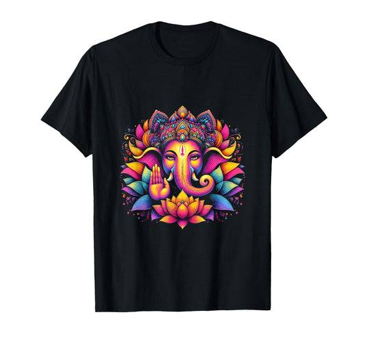 Ganesh Symbol Yoga Hindu Elephant God Ganesha Puja T-Shirt