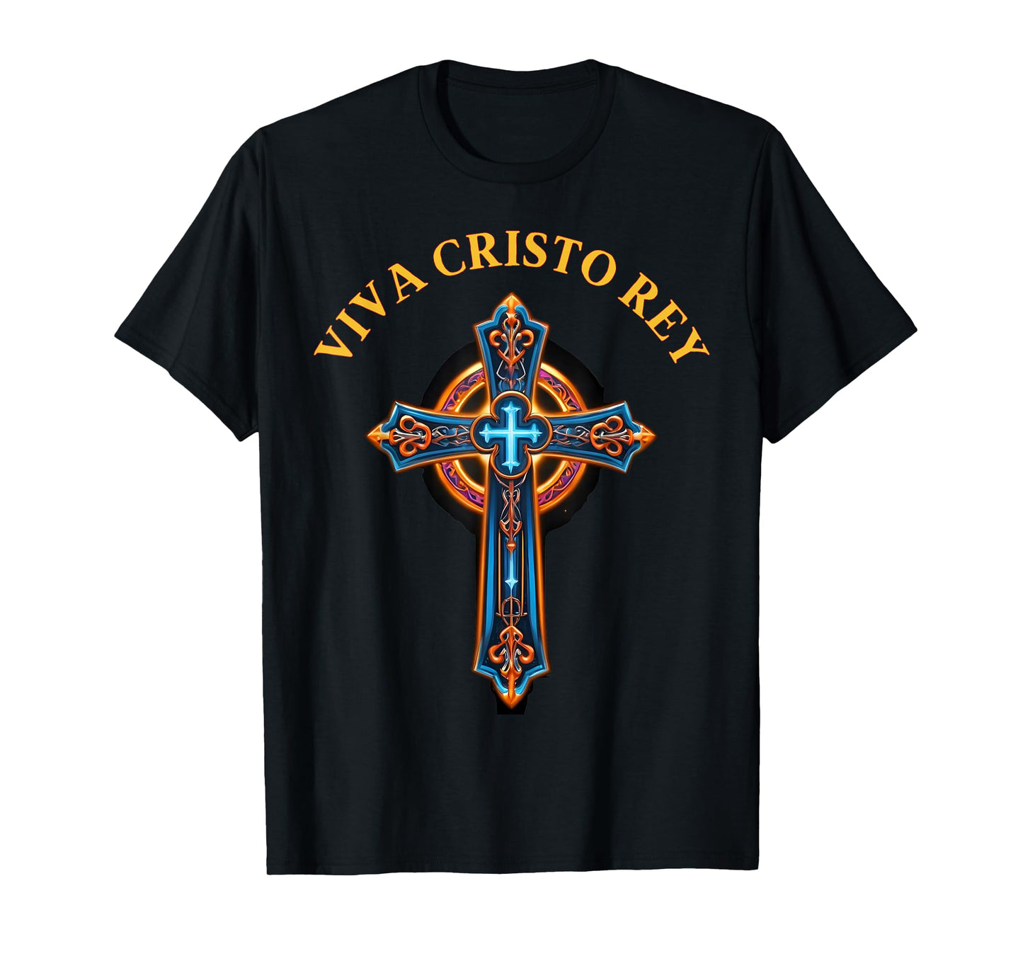 Roman Catholic Viva Cristo Rey Cristeros Cross T-Shirt