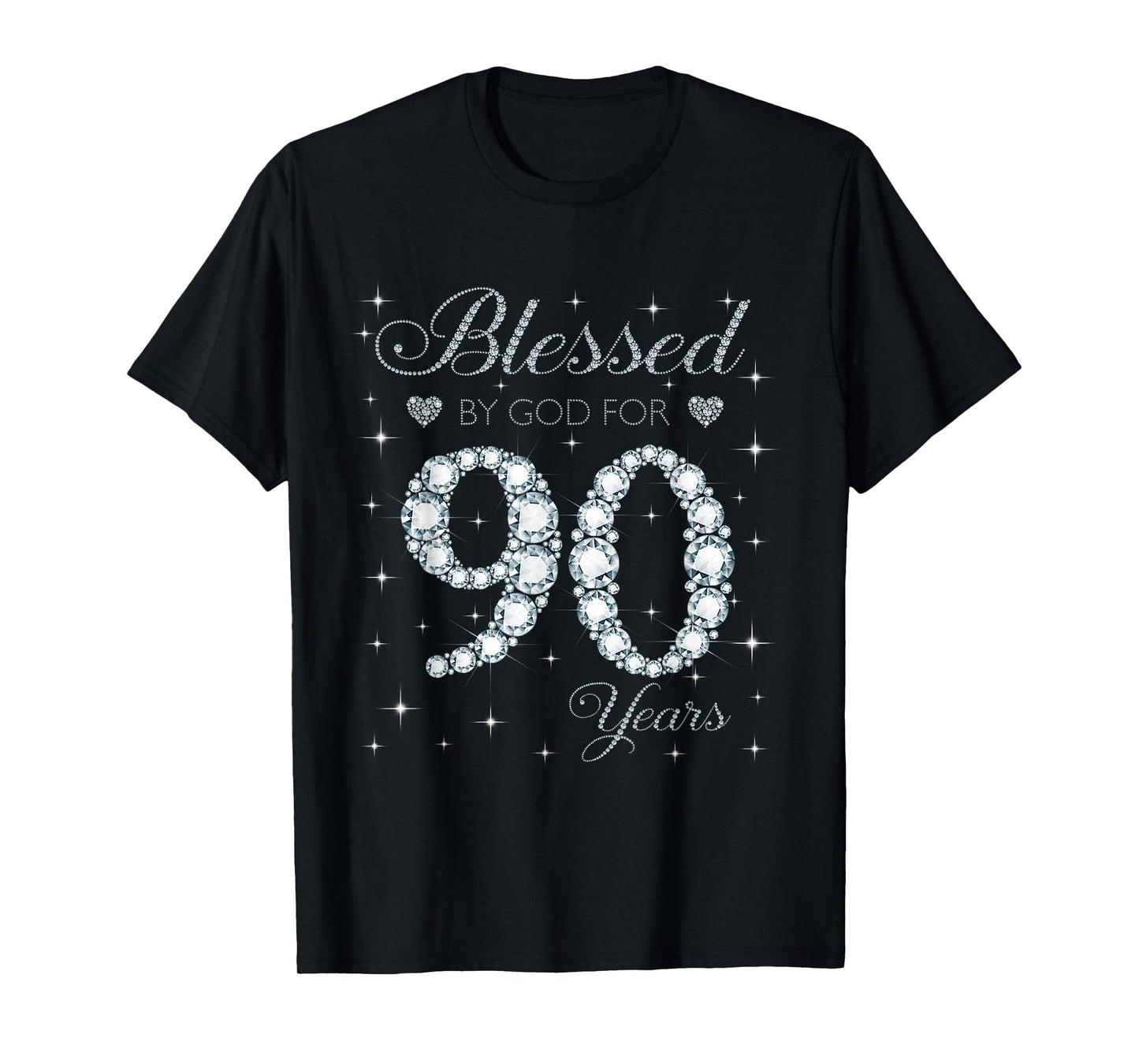 Blessed by God For 90 Years Old 90th Birthday Gift For Women T-Shirt