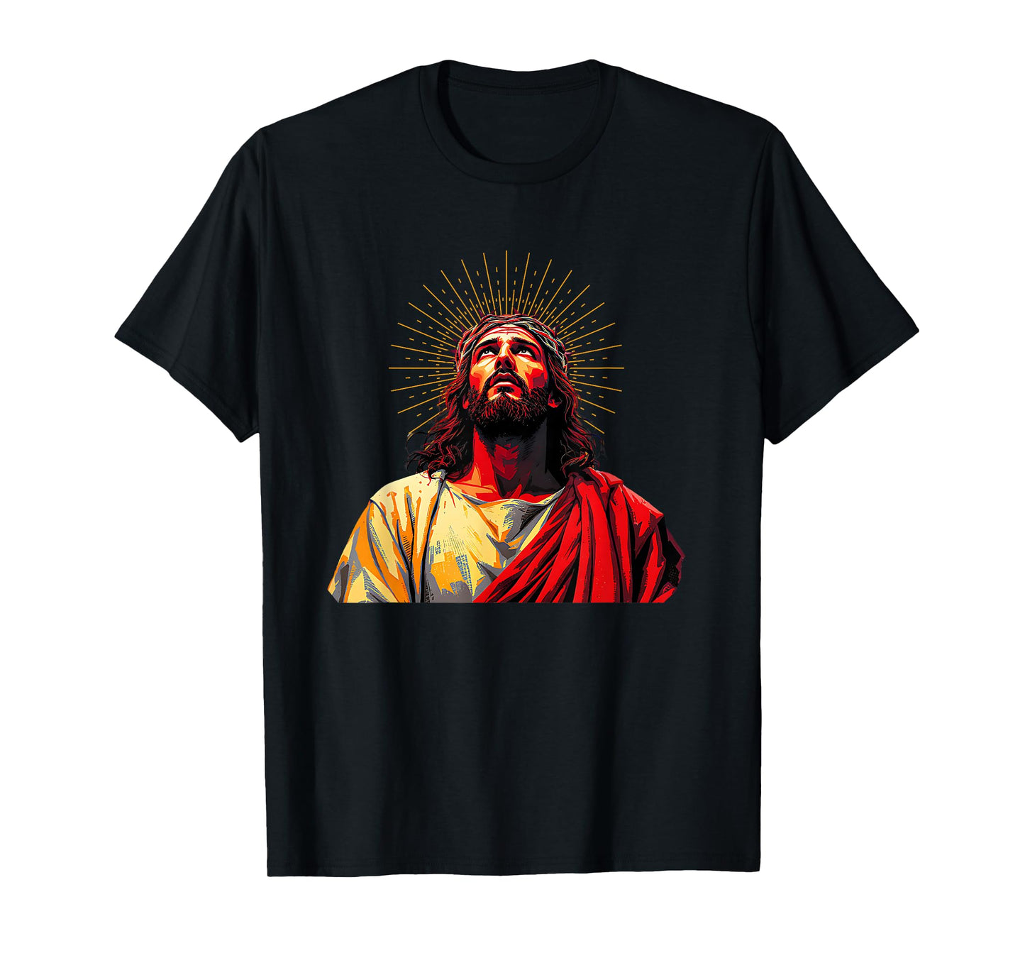 Vintage Face of God Guides Jesus Christ Image Celestial T-Shirt