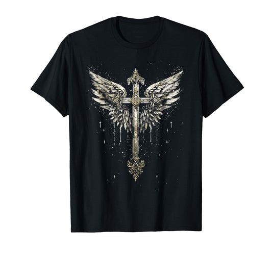 Jesus Cross Christian Angelic Wings Angel wings T-Shirt