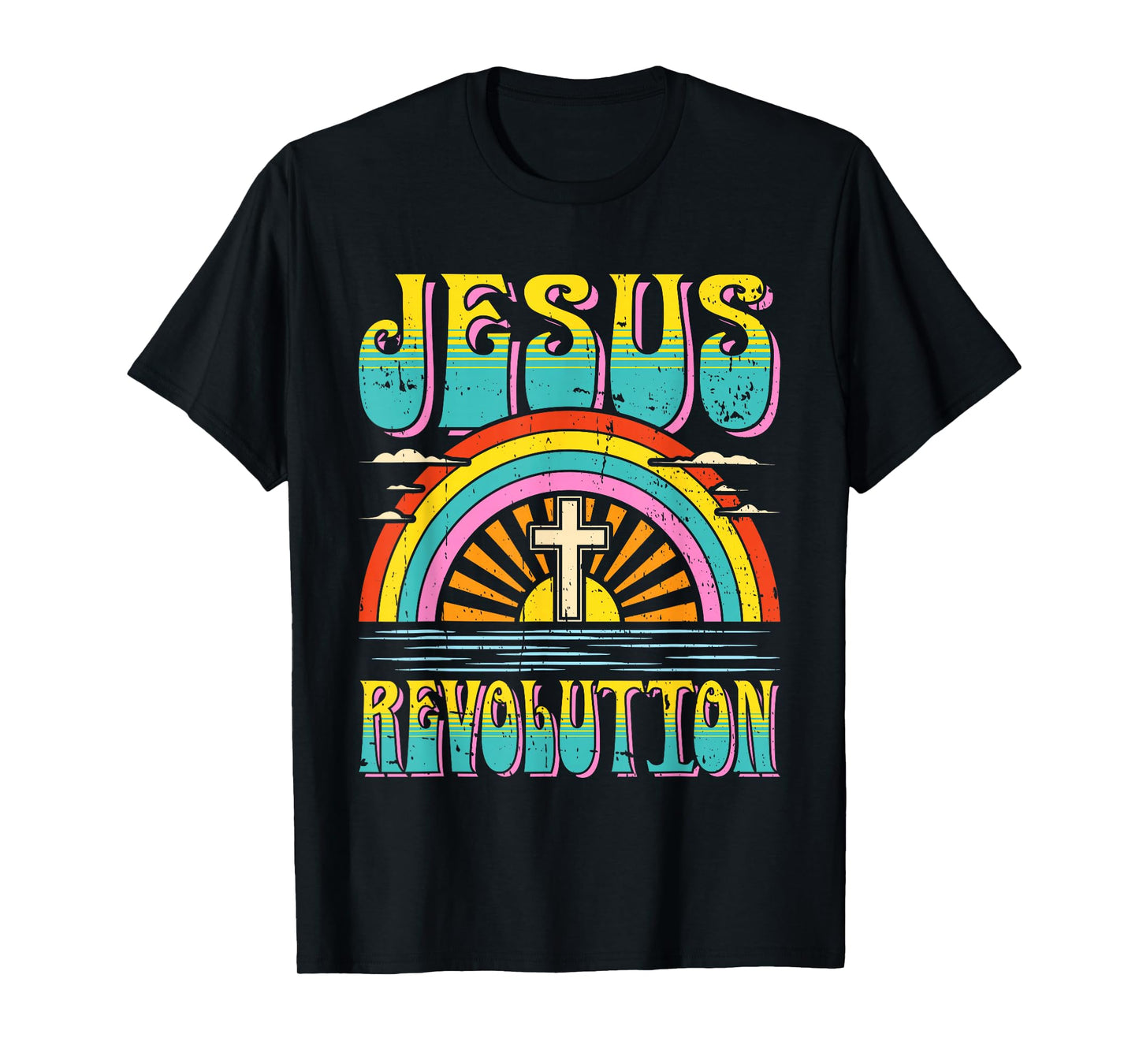 Jesus Revolution Faith Retro Groovy Christian T-Shirt
