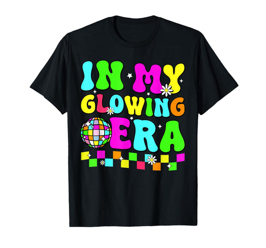 In My Glowing Era Retro Colorful Quote Group Team Tie Dye T-Shirt