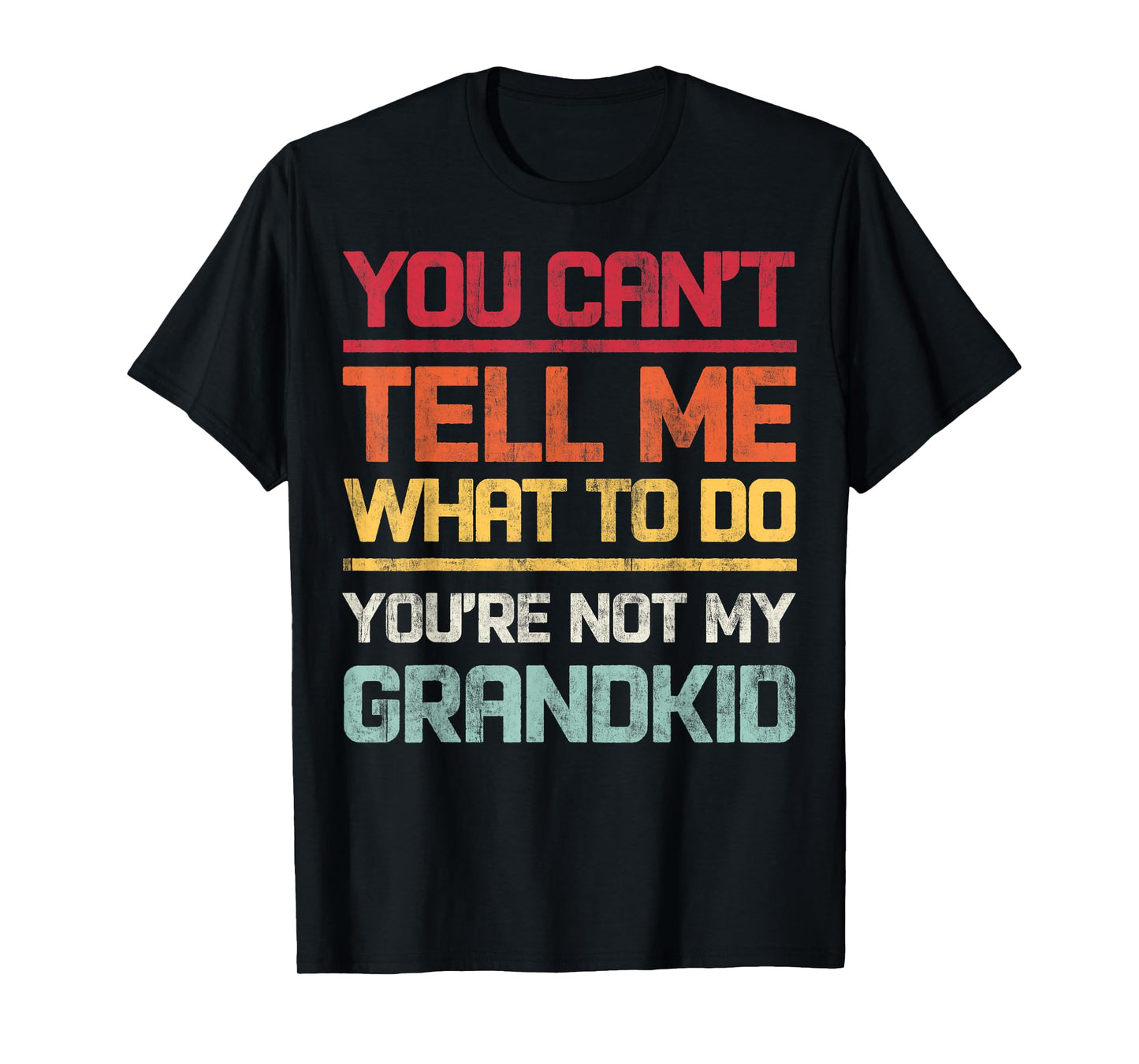 You Can't Tell Me What To Do You're Not My Grandkids Retro T-Shirt